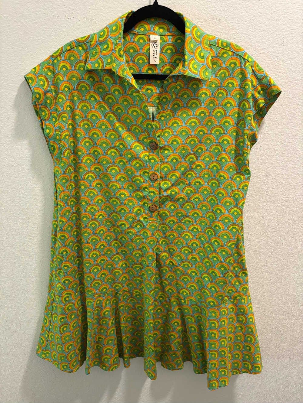 UNCLE FRANK LIME OVER THE RAINBOW DRESS, size S - Picture 2 of 8